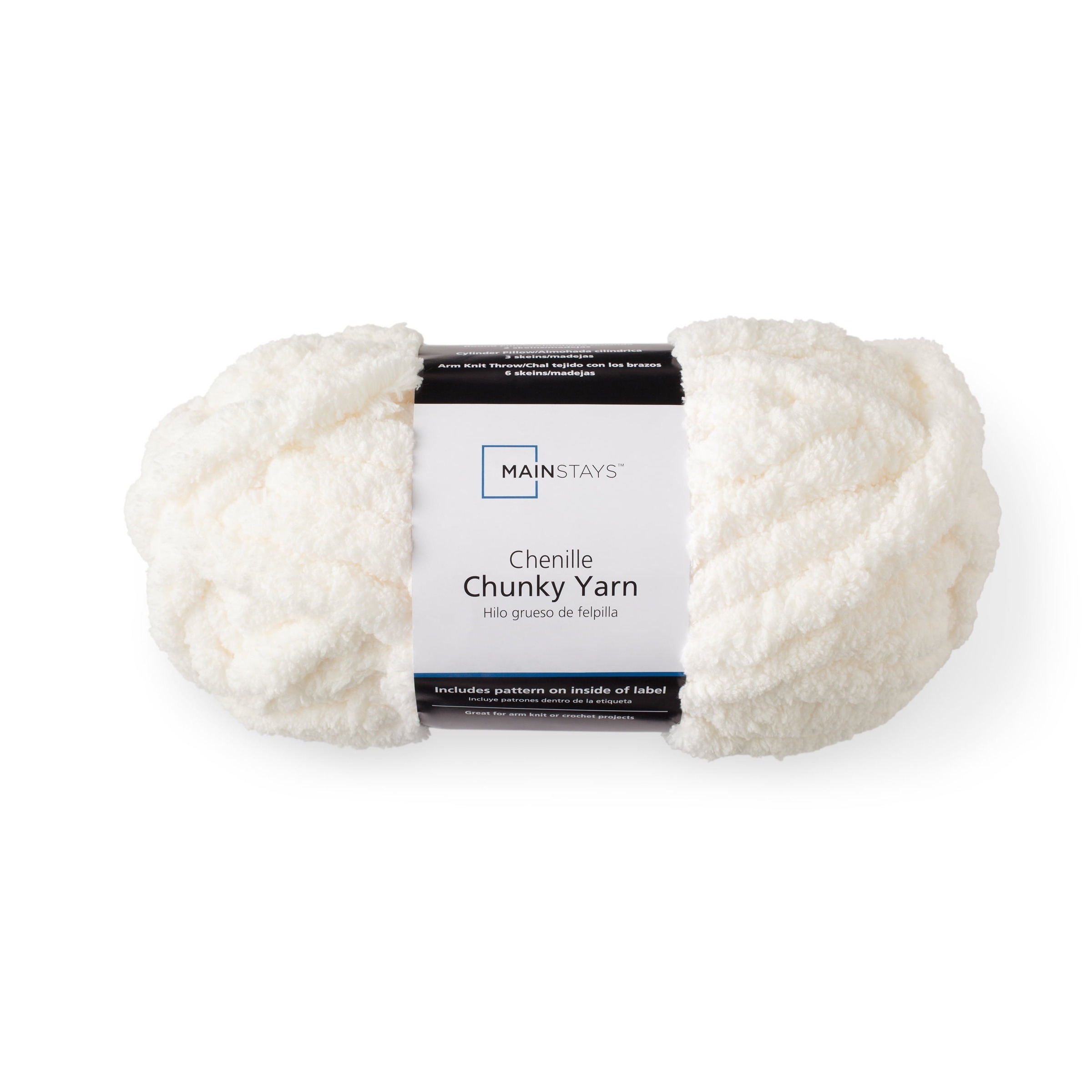 Mainstays Chunky Chenille Yarn, 31.7 yd, 100% Polyester, Super Bulky