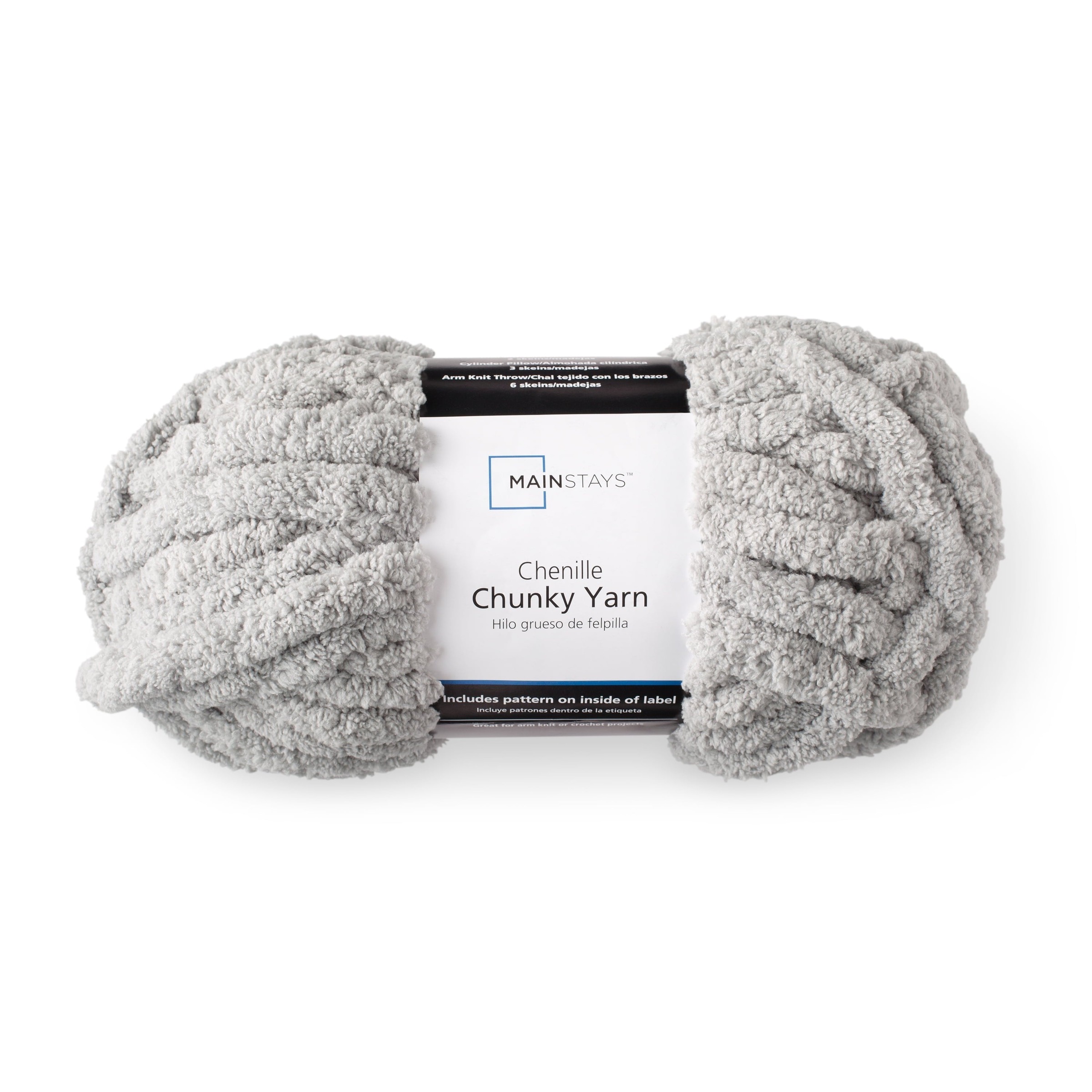Mainstays Chunky Chenille Yarn, 31.7 yd, 100% Polyester, Super Bulky