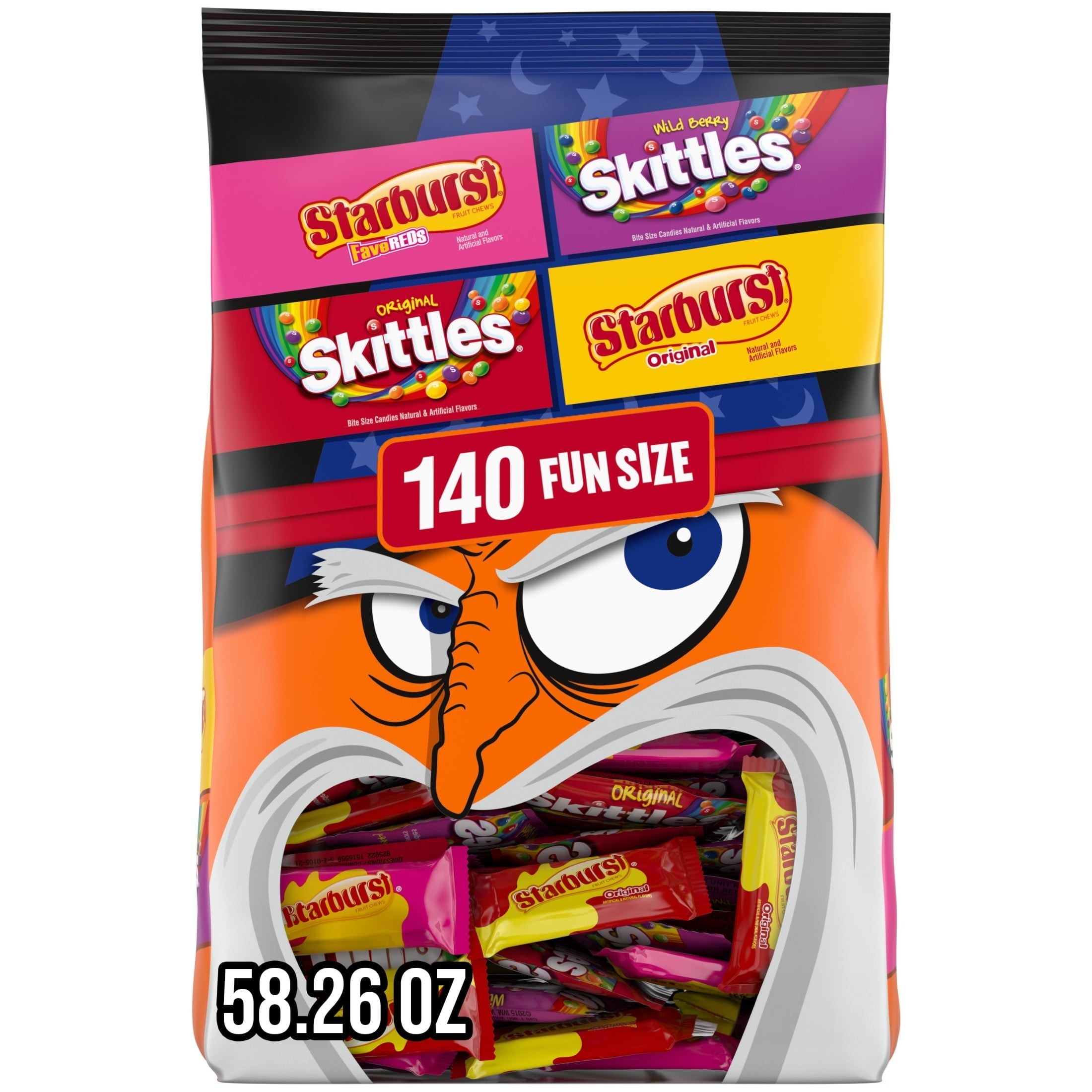 Skittles & Starburst Fun Size Chewy Halloween Candy Variety Pack