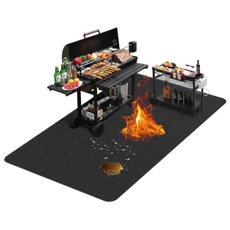 Under Grill Mat, 90 x 52 Inches - Fireproof And Waterproof
