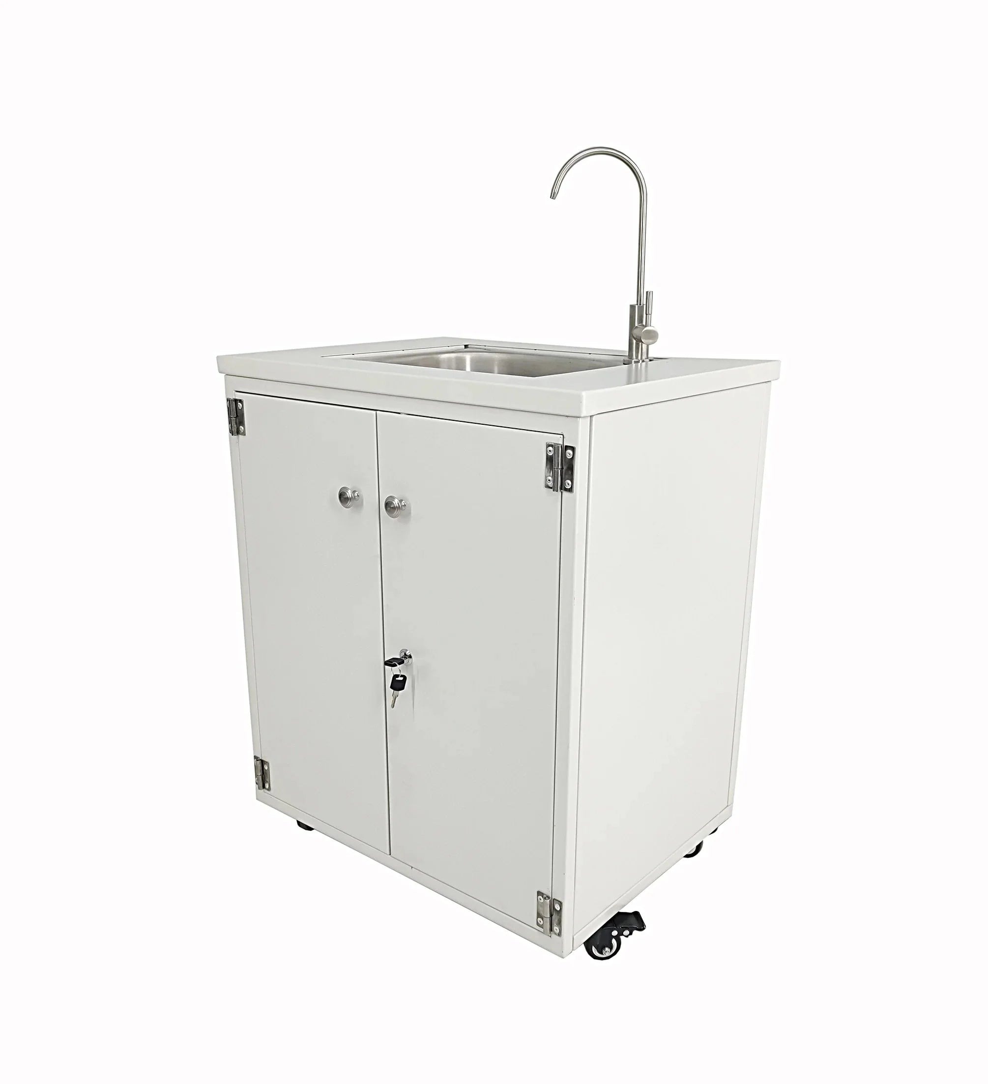 FixtureDisplays Portable Self-Contained Hand Wash Station With Built-In Pump, 24 X 18 X 30 in Cabinet - 10094