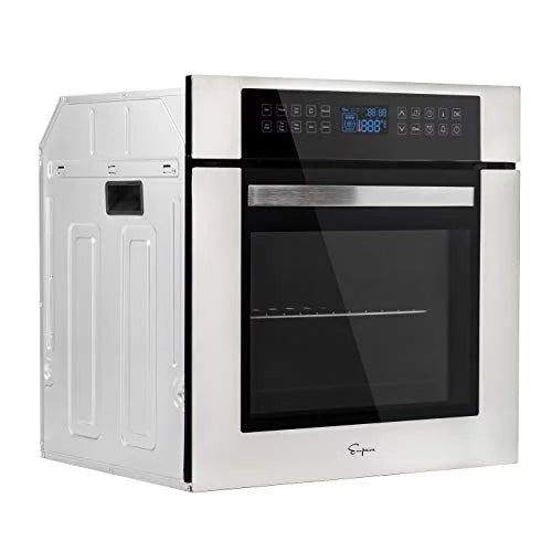 Empava 24 Inch Electric Single Wall Oven, 10 Cooking Functions, Stainless Steel