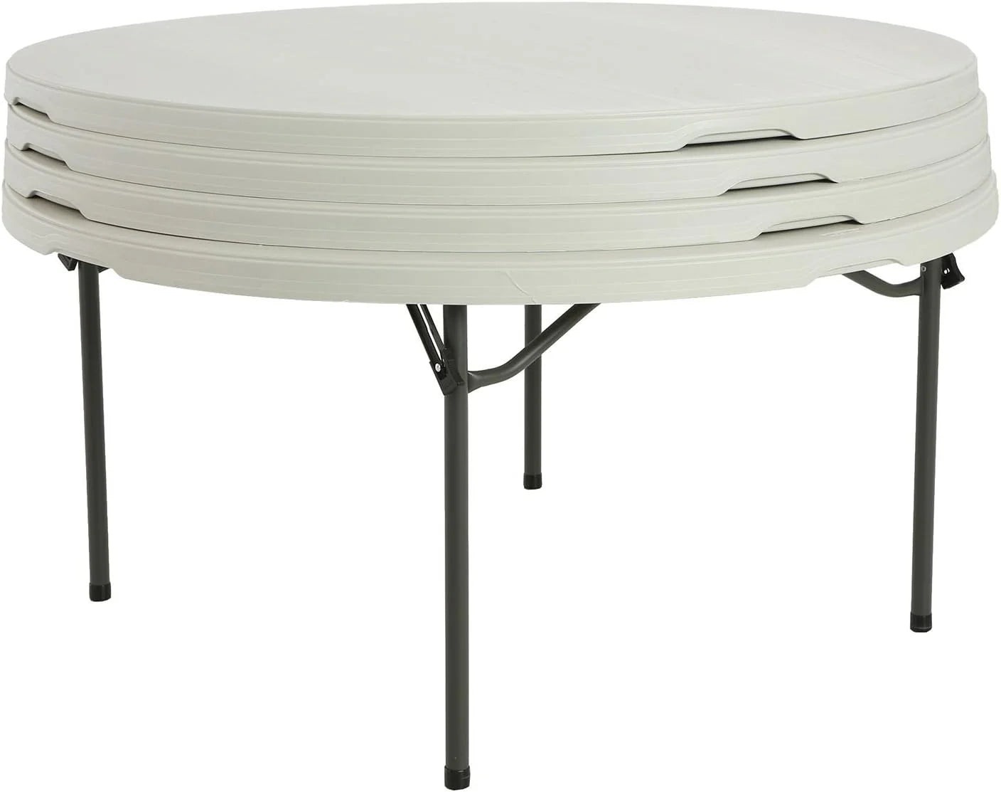 Lifetime 5 ft Round Folding Table 4 Pack, Commercial Grade, White