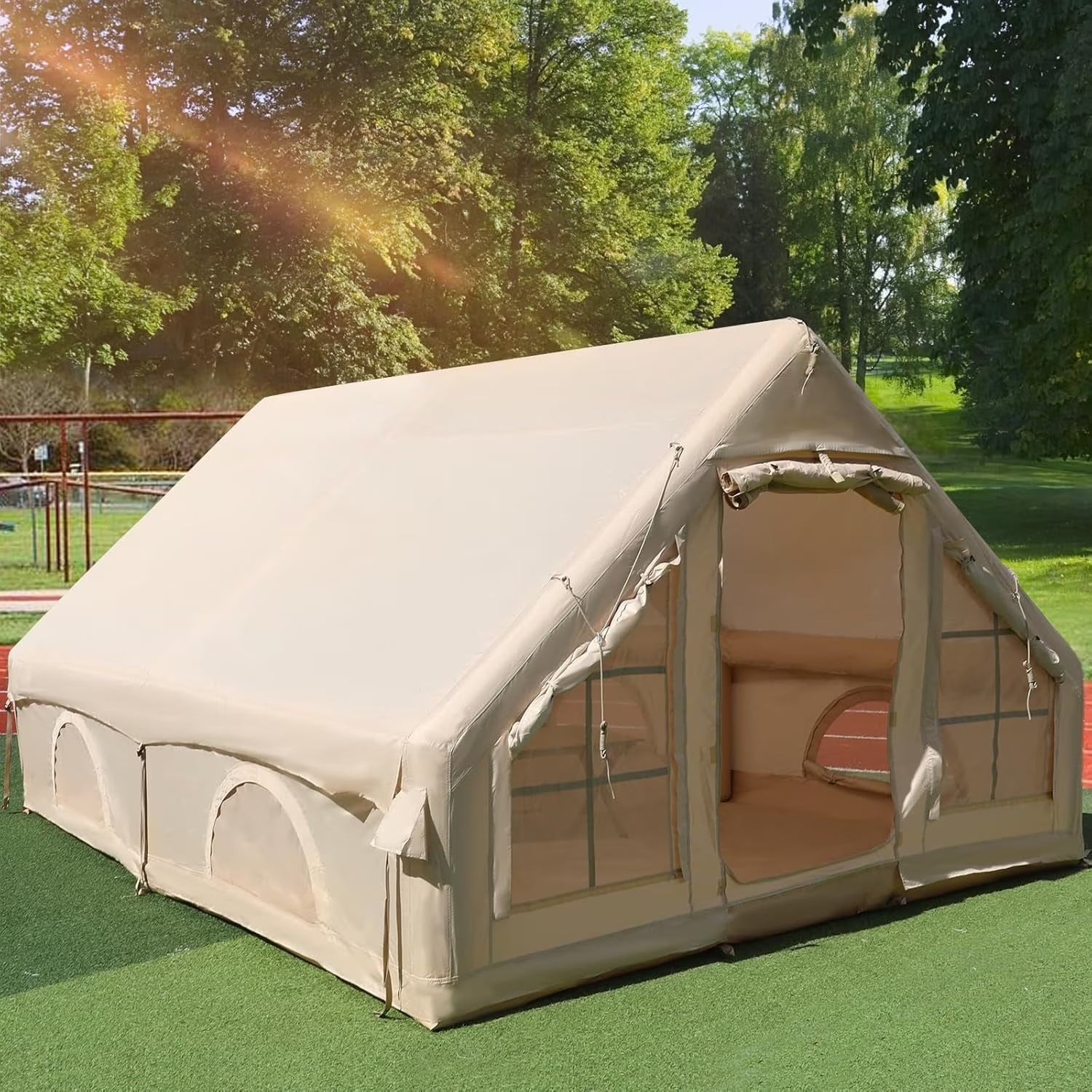 Gaonala Inflatable Camping Tent For 4-6 People, 420D Oxford Fabric - With Hand Pump