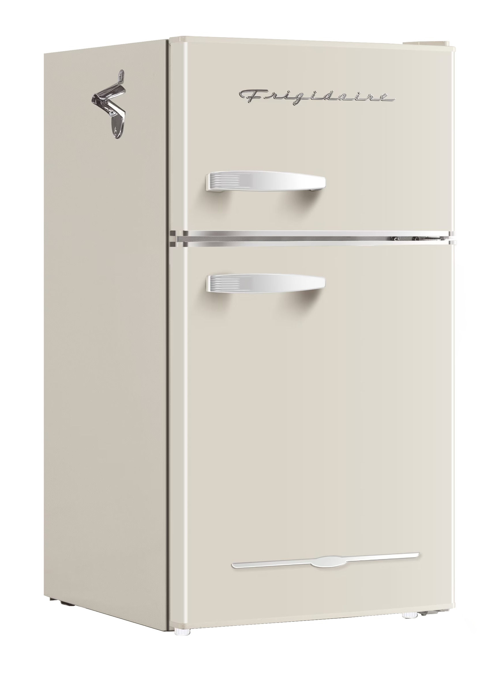 Frigidaire 3.1 Cu. Ft. 2-Door Retro Compact Refrigerator With Built-In Side Bottle Opener - Cream