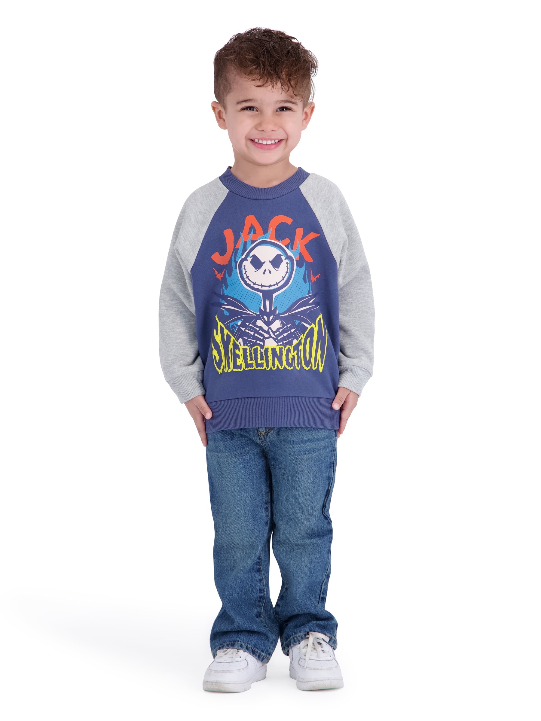 Nightmare Before Christmas Toddler Boy Long Sleeve Jack Skellington Sweatshirt