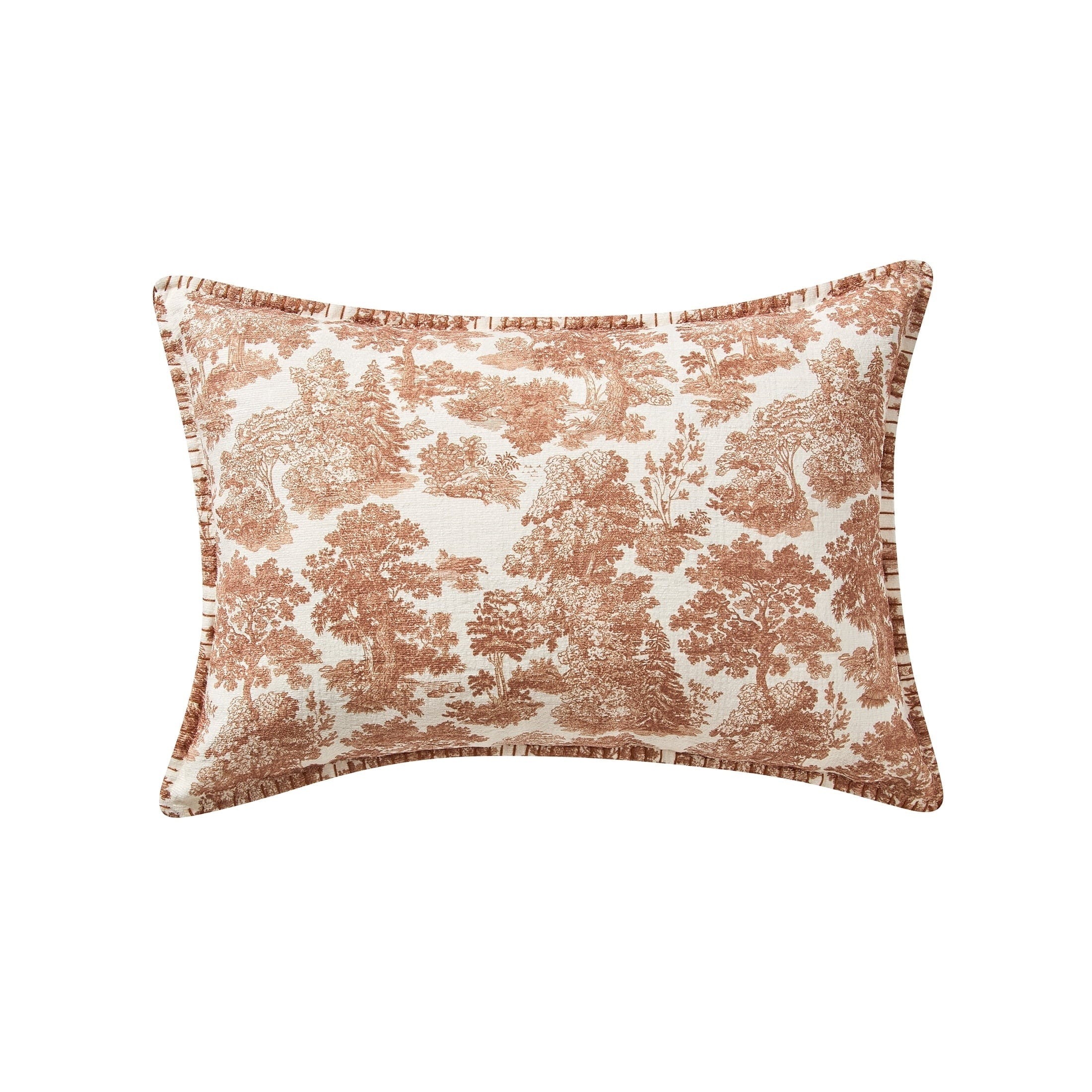 My Texas House Halloween Forest Toile Rust Oblong Decorative Pillow, 14" x 20"