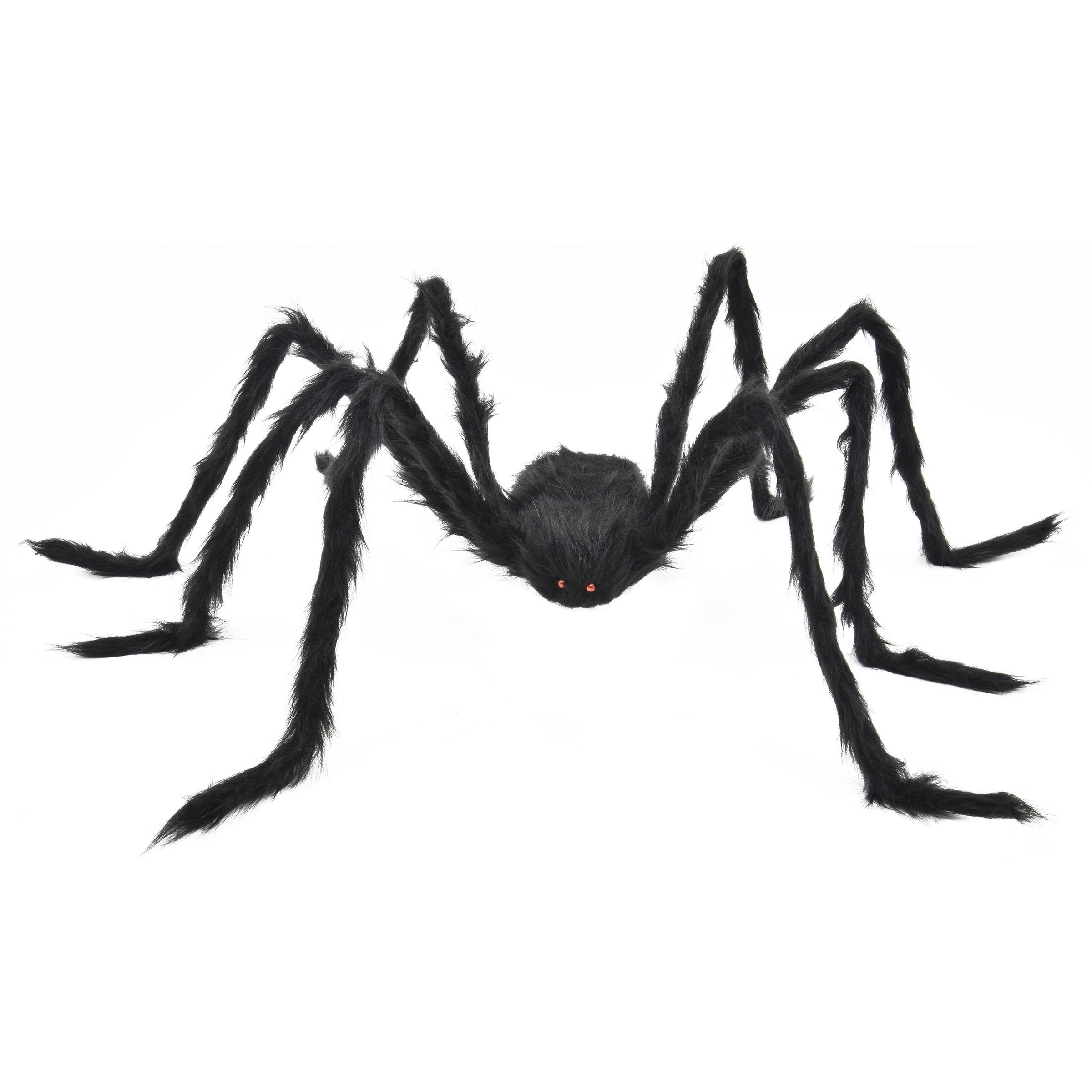 Furry Spider Decoration, Black, 50", Halloween by Way To Celebrate