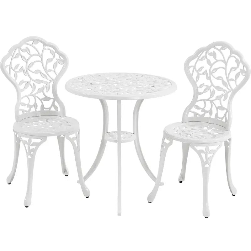 Yaheetech 3-Piece Aluminum Patio Bistro Set With 2 Chairs And Table - Antique Finish