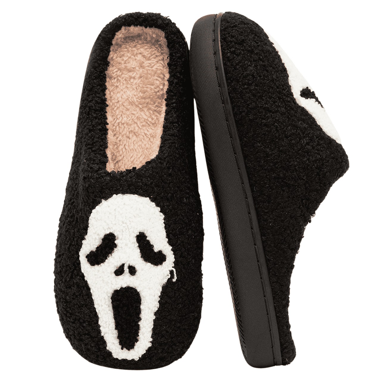 BERANMEY Halloween Slippers for Women Perfect Soft Plush Comfy Warm Slip-On Cute Womens Slippers Indoor Fluffy House Slippers for Women and Men Non-slip Fuzzy Flat Slides