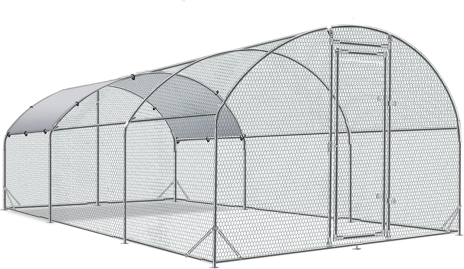 Betterhood Metal Chicken Coop With Cover, 9 ft W x 19 ft L x 6.5 ft H