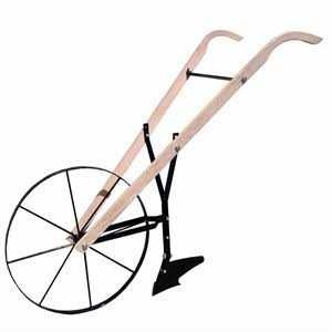 tabindeal High Wheel Walk-Behind Cultivator With 24 in. Steel Wheel - BHW-24 Plow