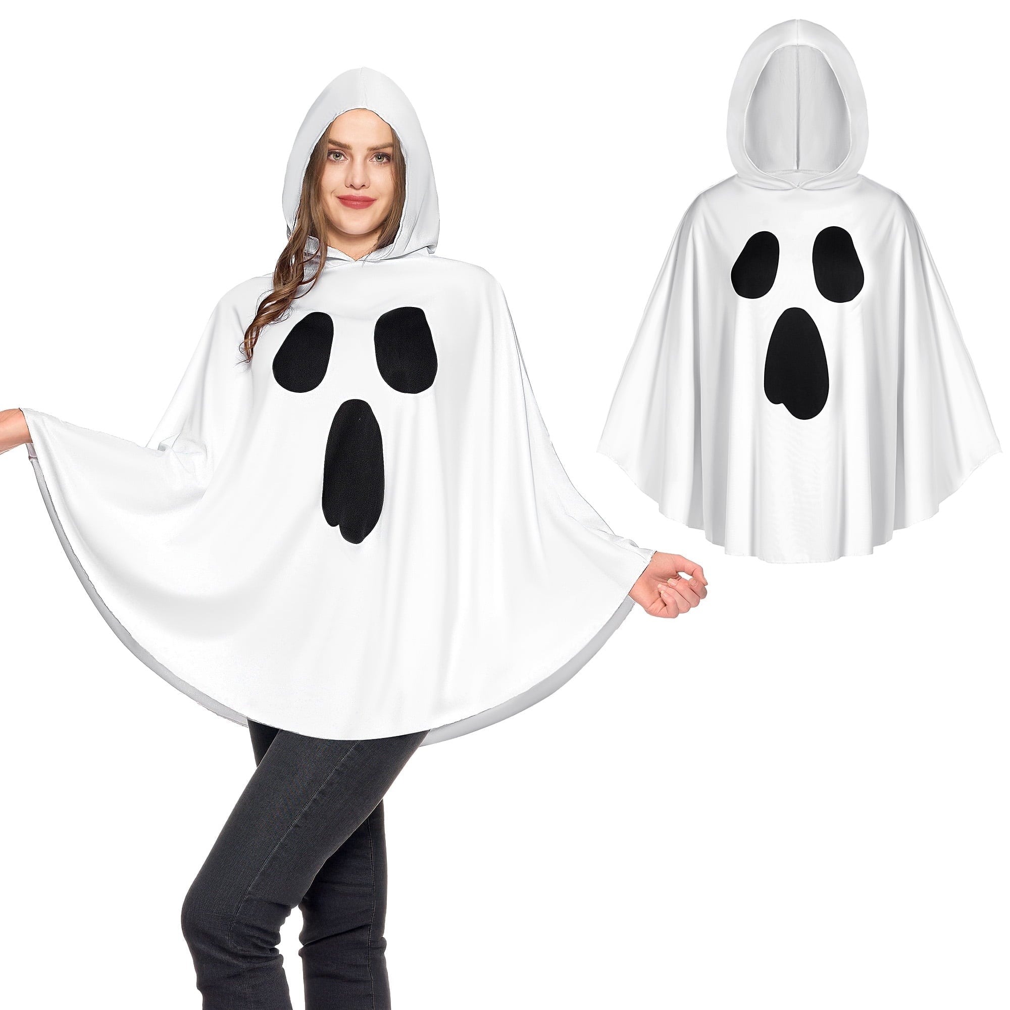 Joyfy Women Pumpkin Poncho Costume Adult, Pumpkin Costume Halloween Costumes for Women Fancy Dress Cosplay