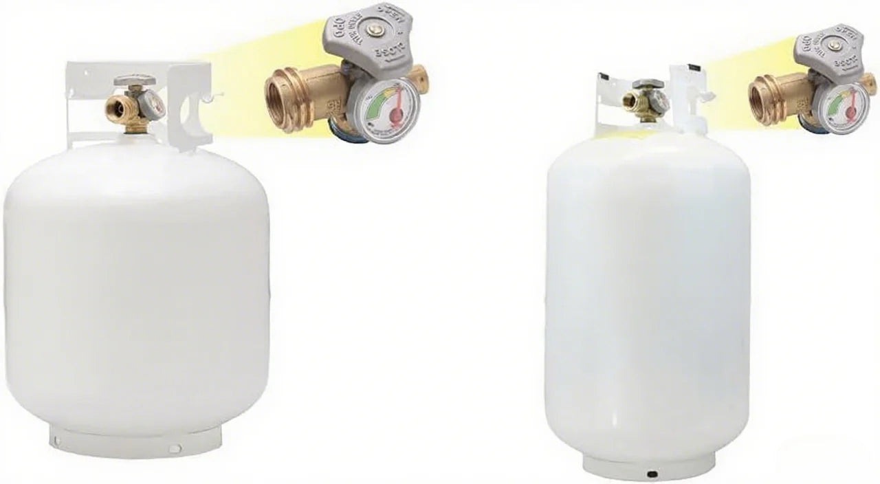 20 lb Steel Propane Tank Cylinder With OPD Valve And Built-In Gauge
