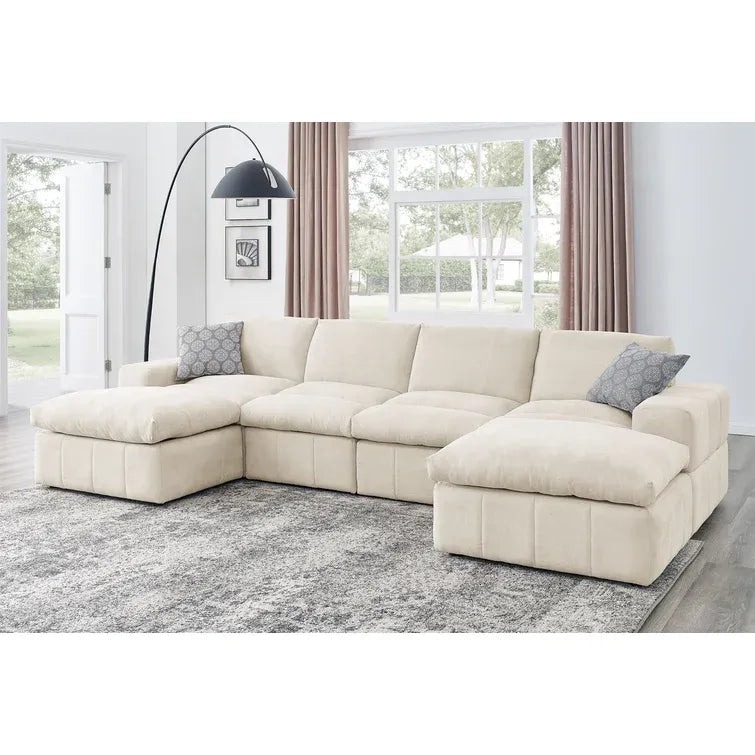 134in Wide Reversible Modular Sectional With Ottoman