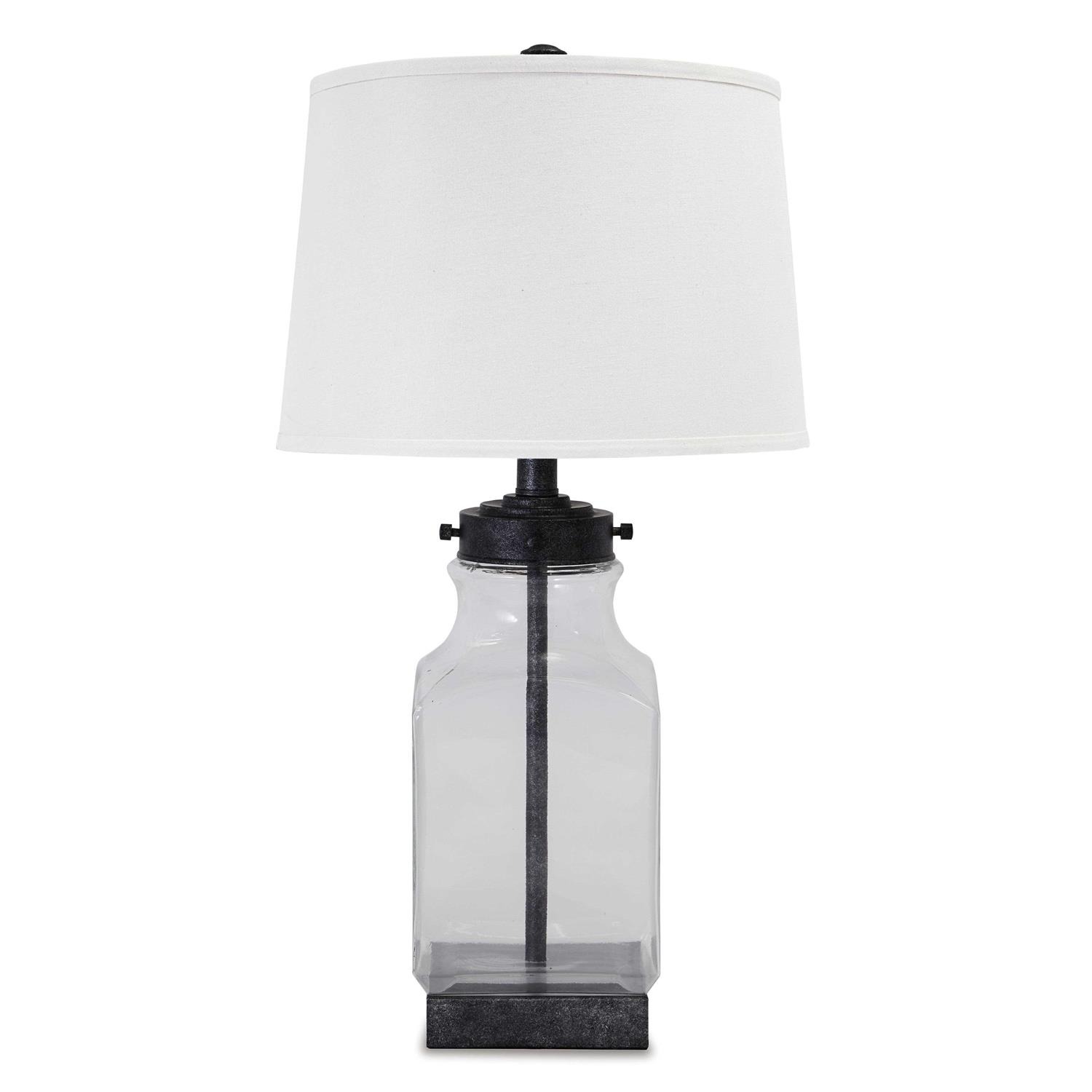 Ashley Furniture Table Lamp With Smoky Glass Base - L428034