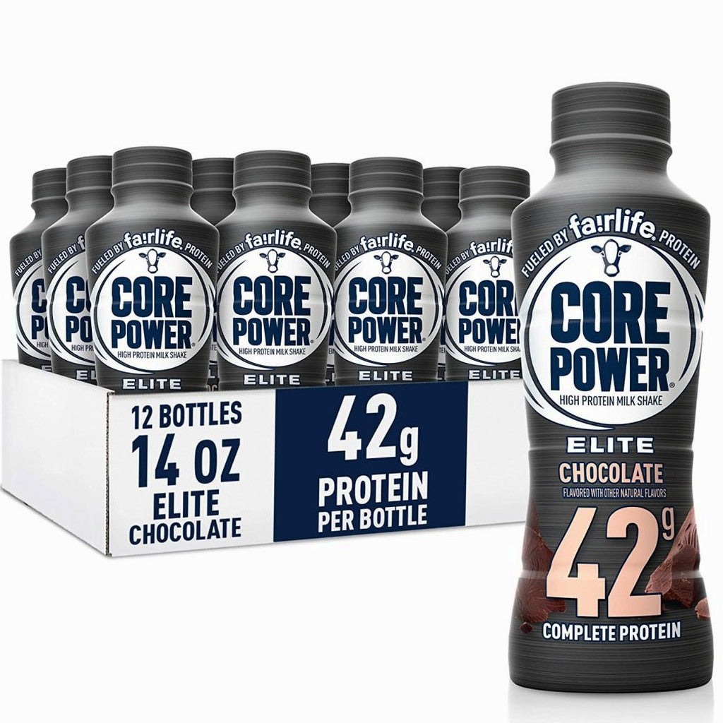 Core Power Elite Chocolate Protein Shake 42g, 14 Fl Oz, Pack Of 12
