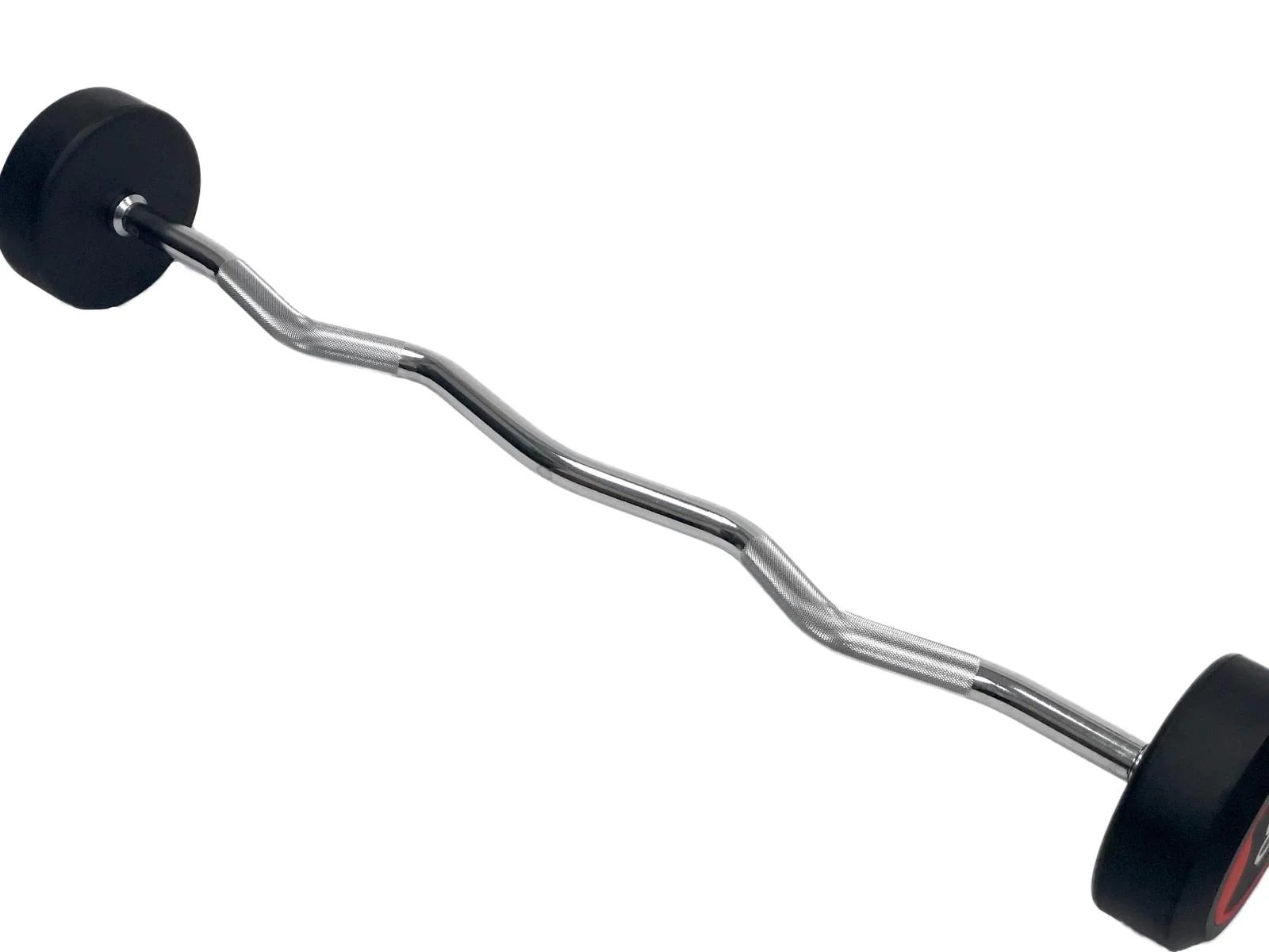 Rubber EZ Curl Barbell Set 20LB-60LB - No Rack