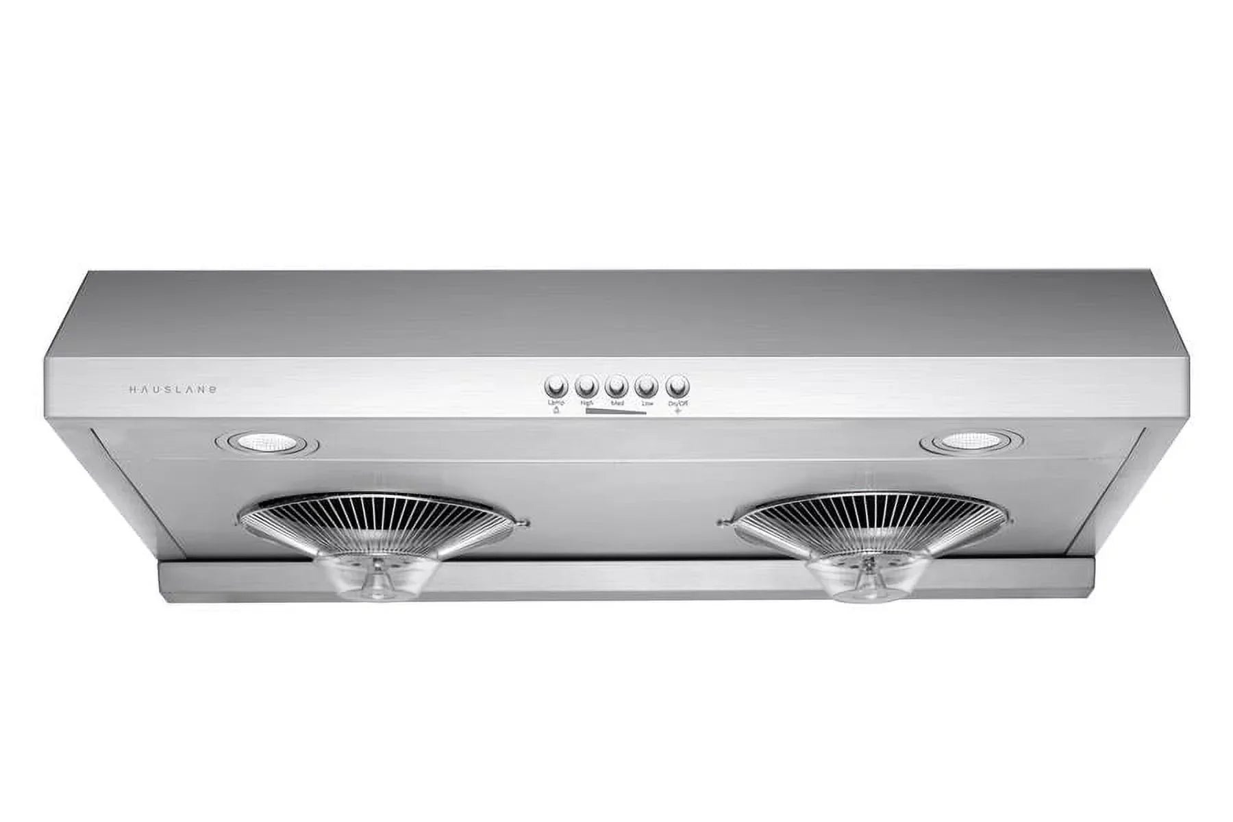 Hauslane Under Cabinet Range Hood 30-inch Full Stainless Steel, Fits 6 Inch Round Ducts - C100