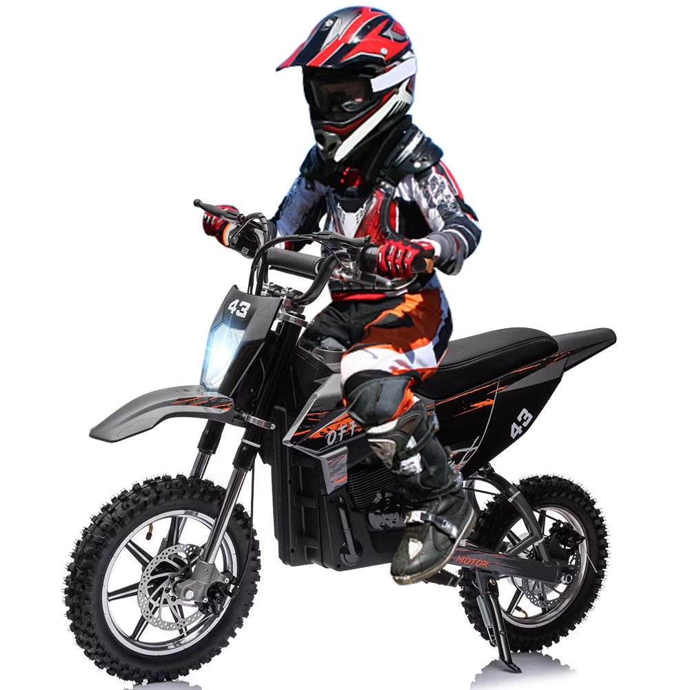 Kids Electric Dirt Bike 36V 350W, 15.5 MPH, Age 8-16, 175 lbs Max Load