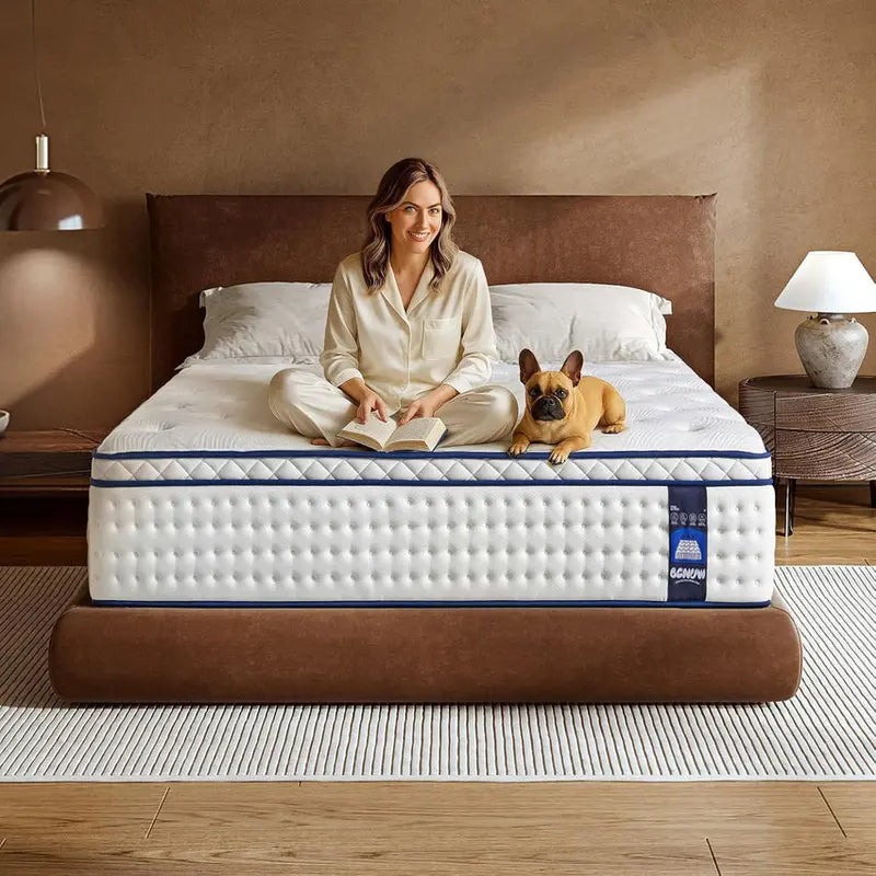 BCNUW King Hybrid Mattress, 14-Inch, Medium-Firm Support
