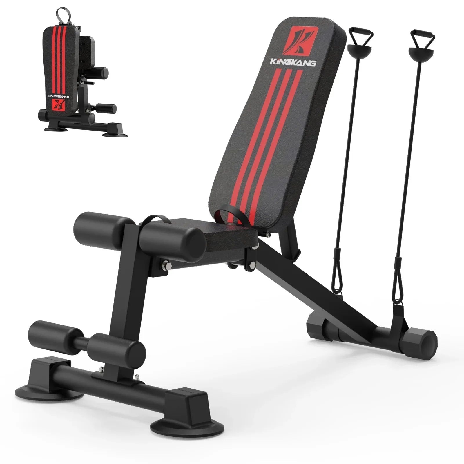 K Kingkang Adjustable Weight Bench, Foldable, 660LB