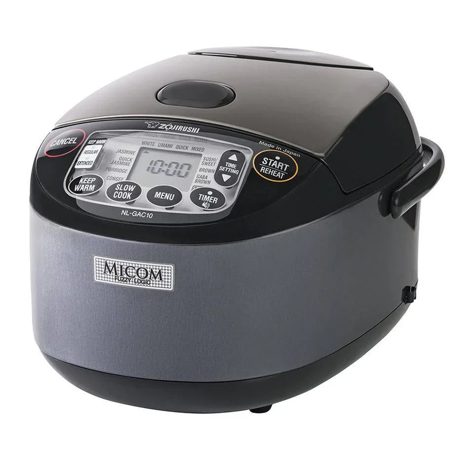 Umami Micom Rice Cooker & Warmer, 5.5 Cup, Metallic Black