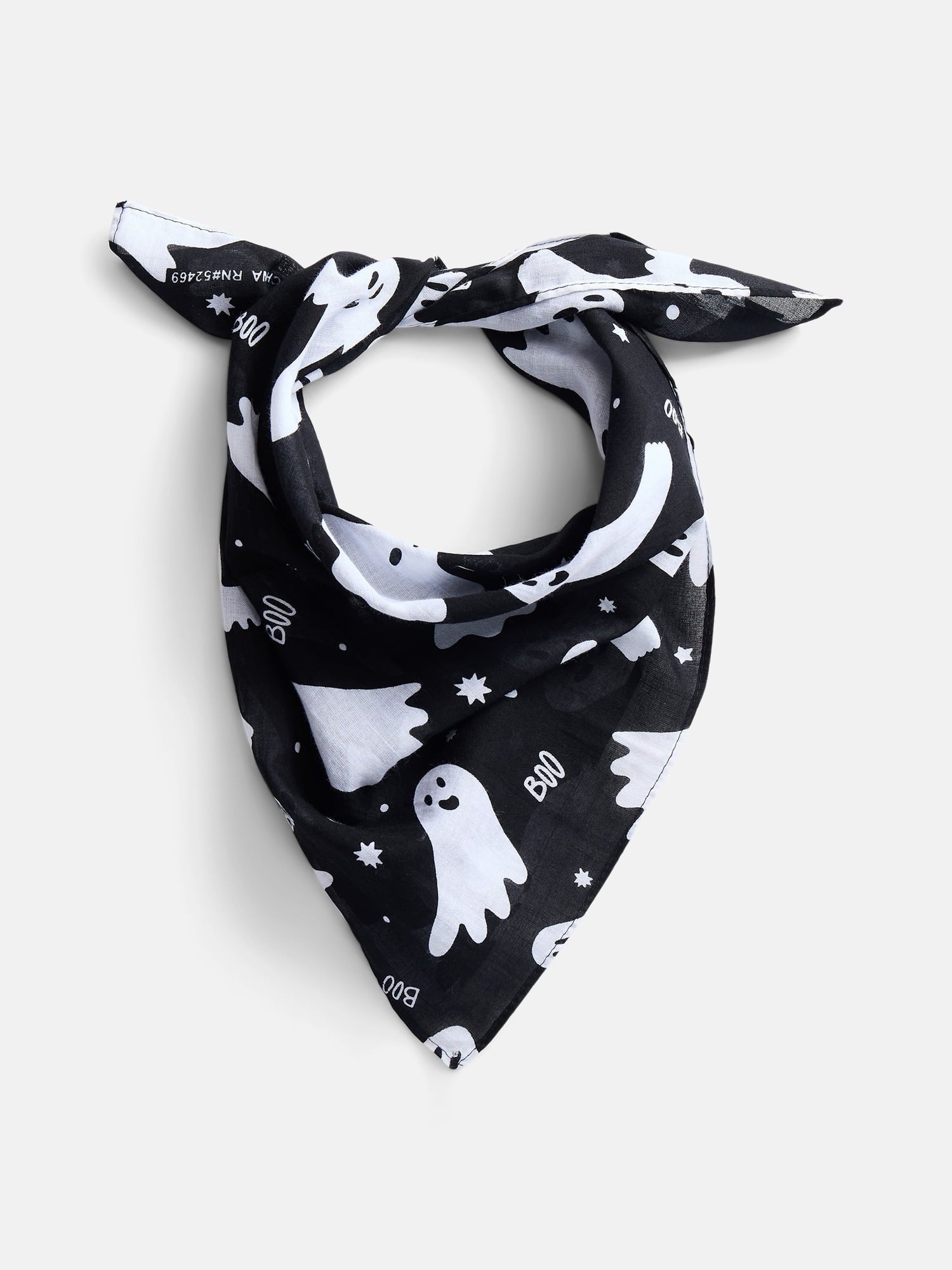 Way To Celebrate Halloween Women's Boo Ghosts Bandana, One Size, Black
