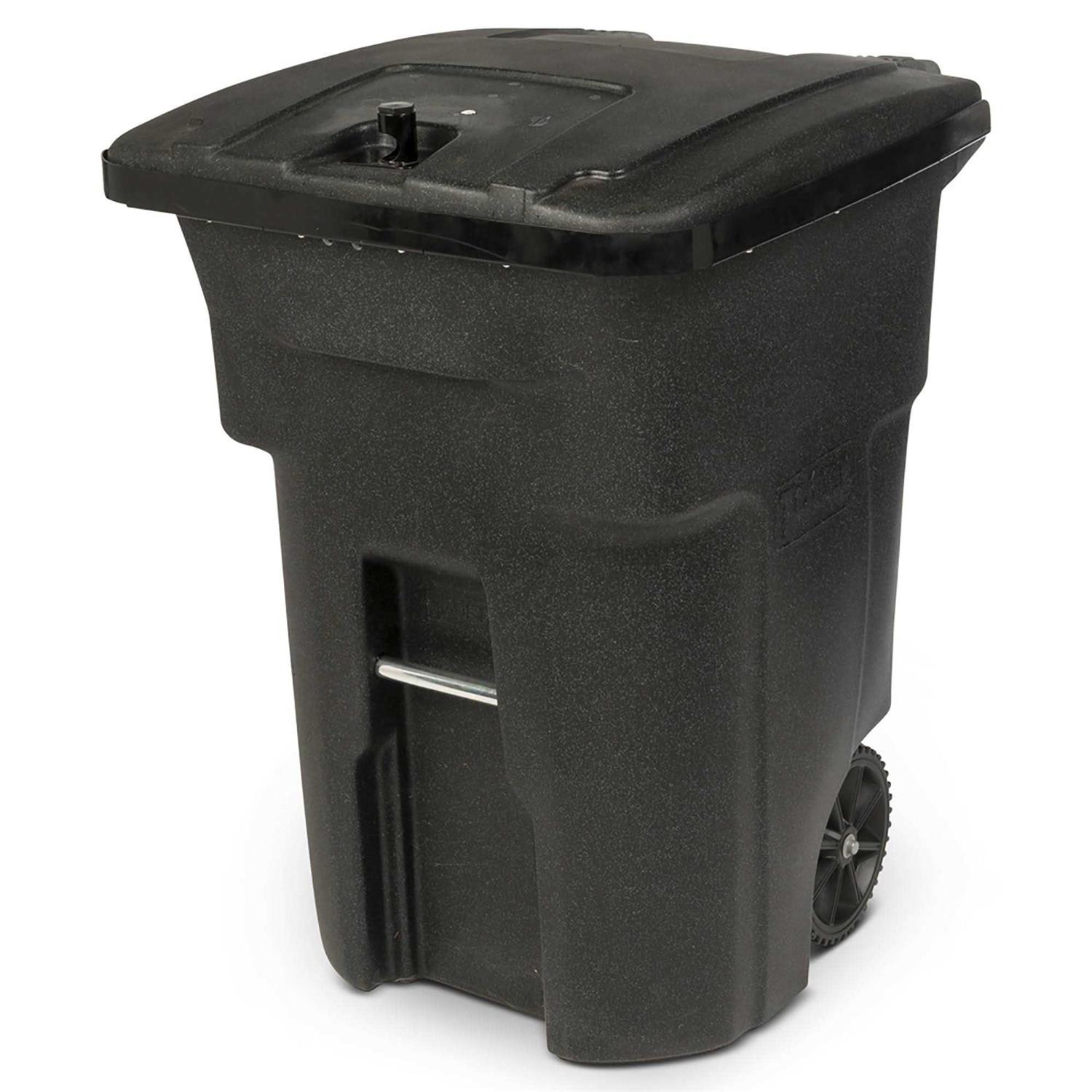 Toter Wheeled Trash Can, 96 Gallon, Black