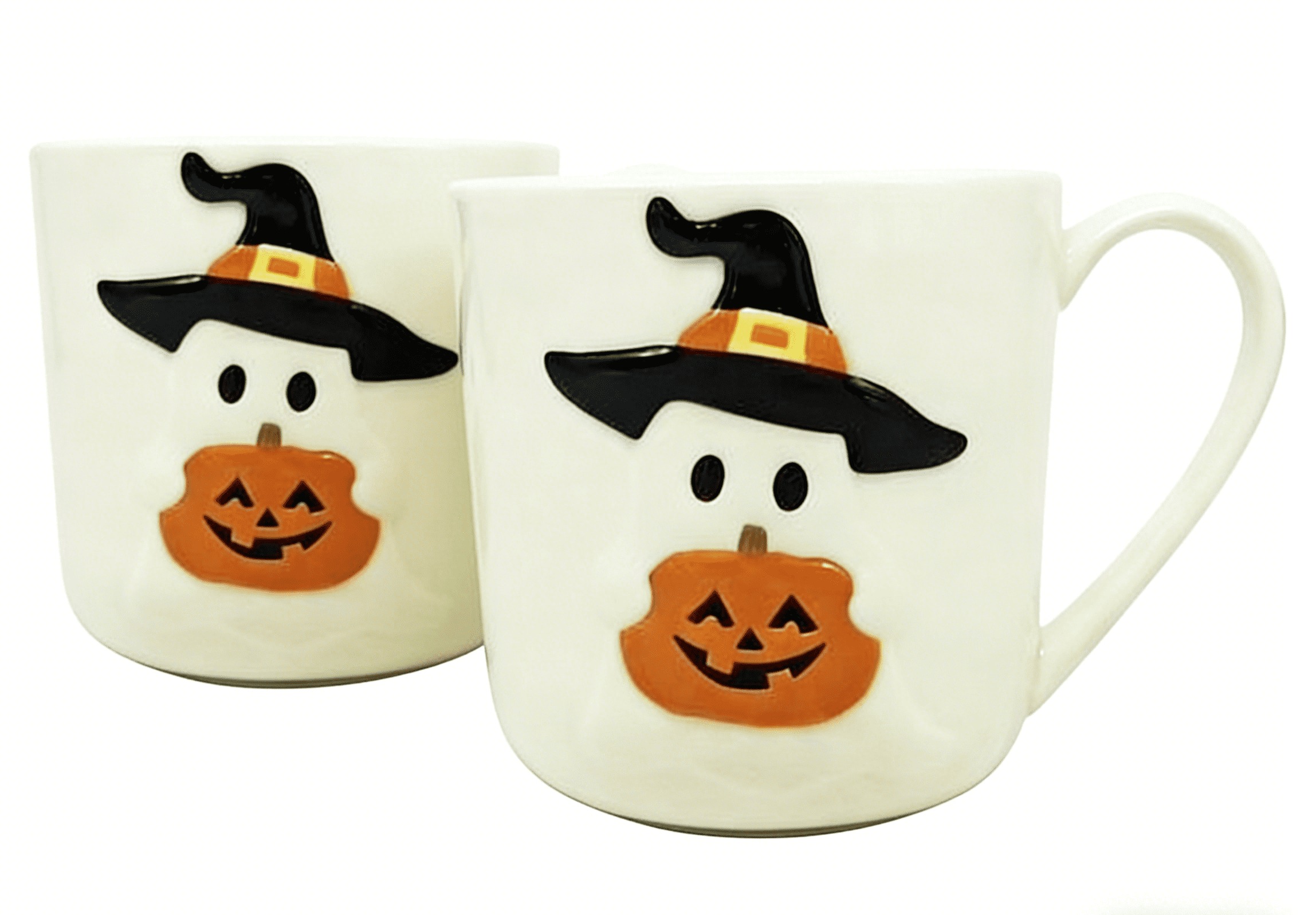 Way To Celebrate Halloween Ghost Stoneware Mugs, 14.88 oz