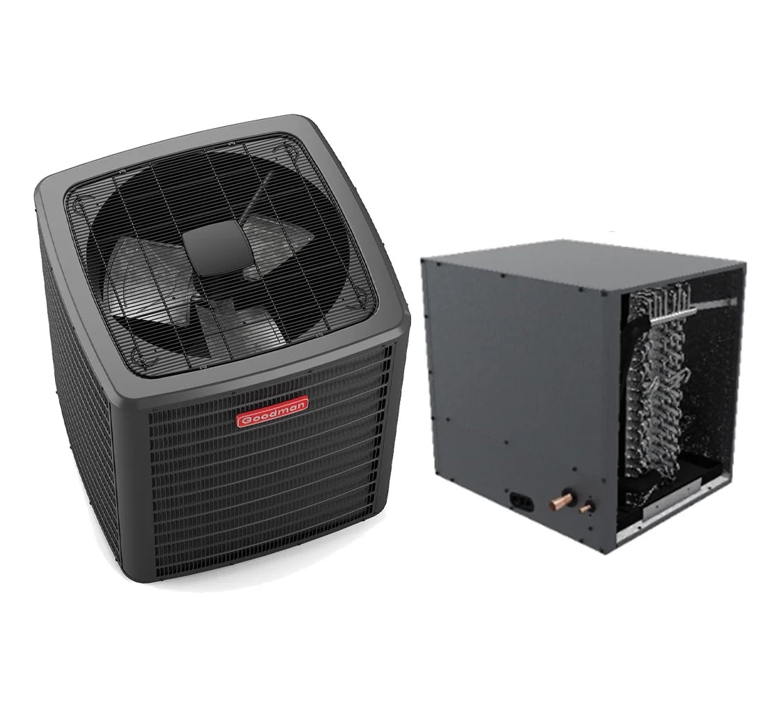 Goodman Multi-Family Series 1.5 Ton 14.3 SEER2 Air Conditioning Condenser And Horizontal Coil, 17.5 inch - GSXM401810 - CHPTA1822B4