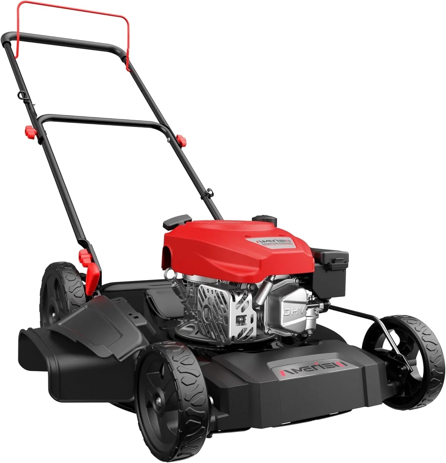 AMERISUN 21 Inch 2-in-1 Gas Push Lawn Mower, 144cc 4-Stroke OHV Engine - AV8621C