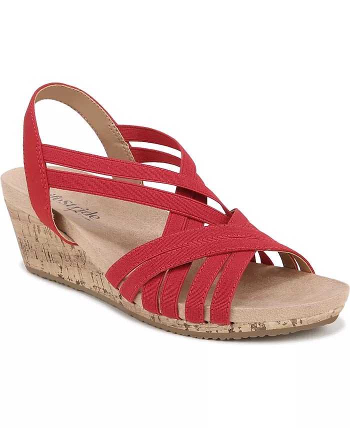 Women's Strappy Open-Toe Platform Wedge Sandals - 1.75-Inch Heel, 0.75-Inch Platform