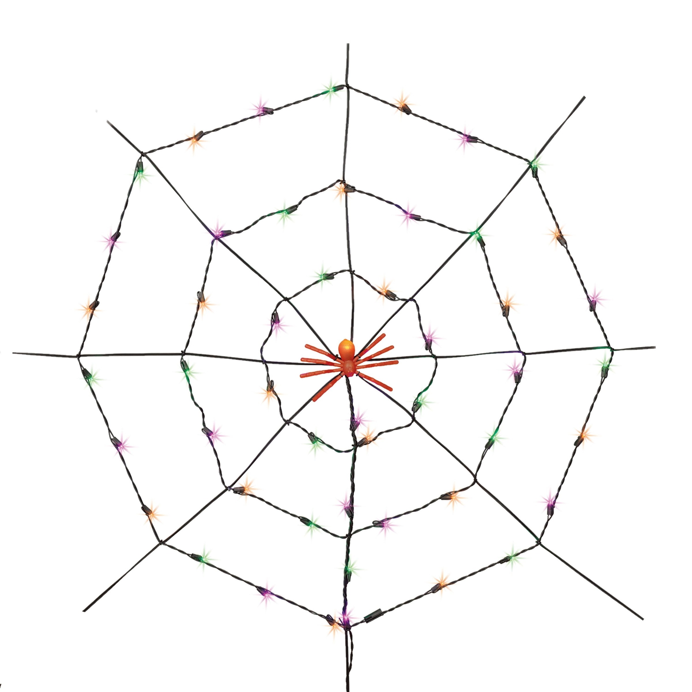 Indoor/Outdoor 50-Count LED Spider Web Lights, 5', Halloween by Way To Celebrate