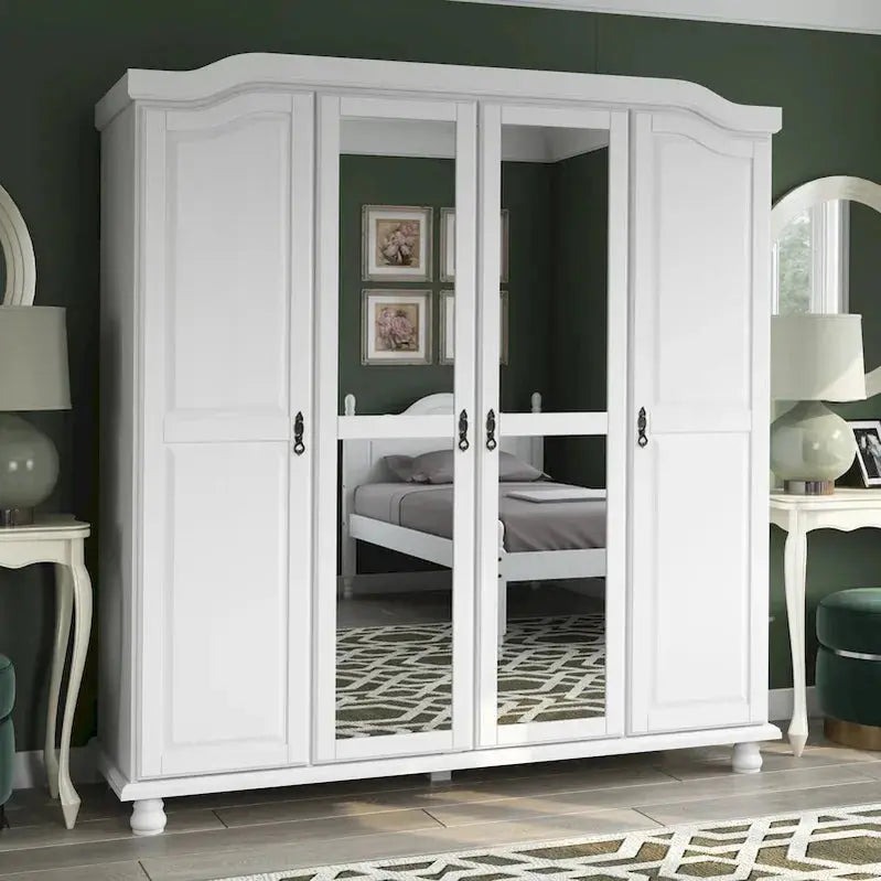 Palace Imports 4-Door Solid Wood Wardrobe Armoire, 72.25w - Kyle