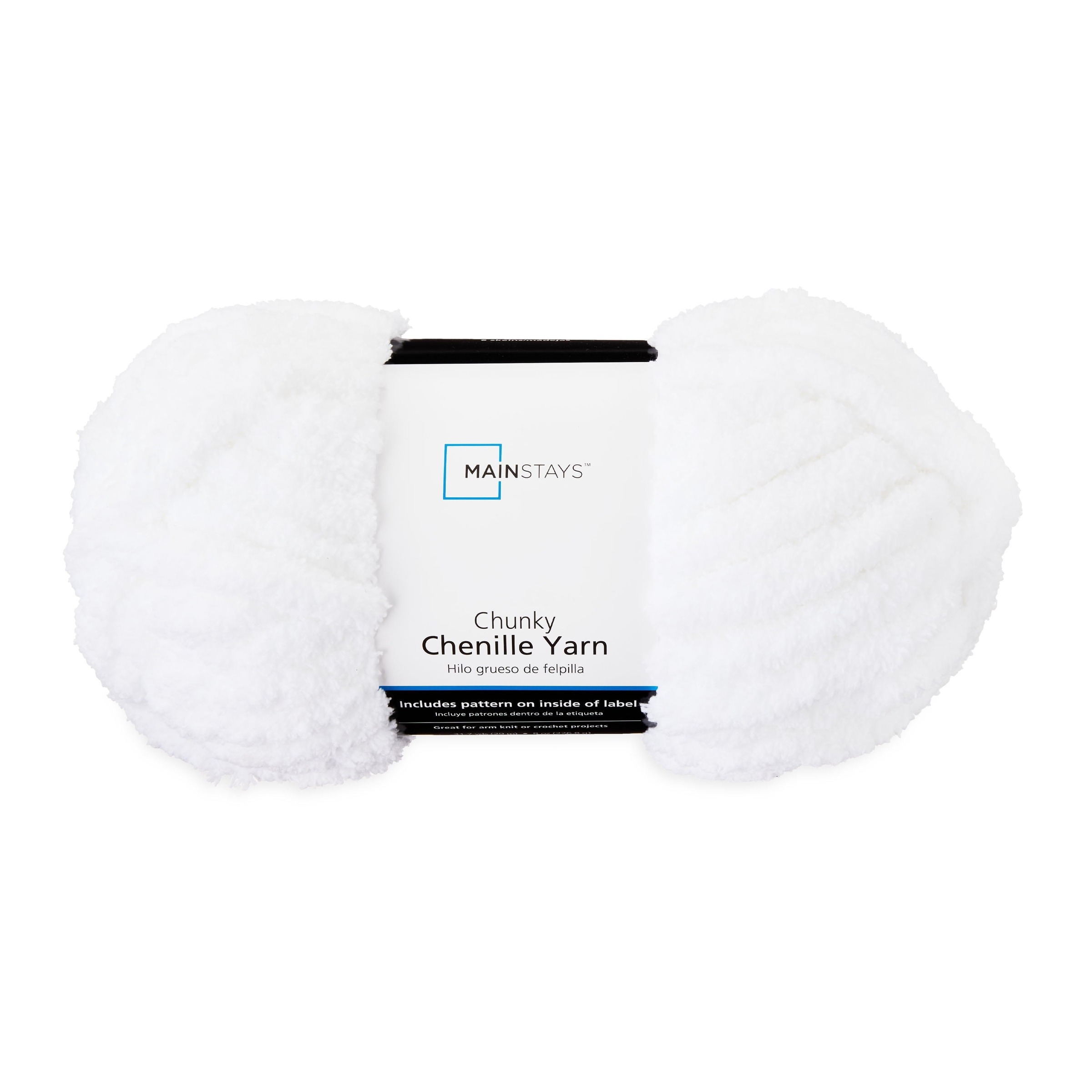 Mainstays Chunky Chenille Yarn, 31.7 yd, 100% Polyester, Super Bulky