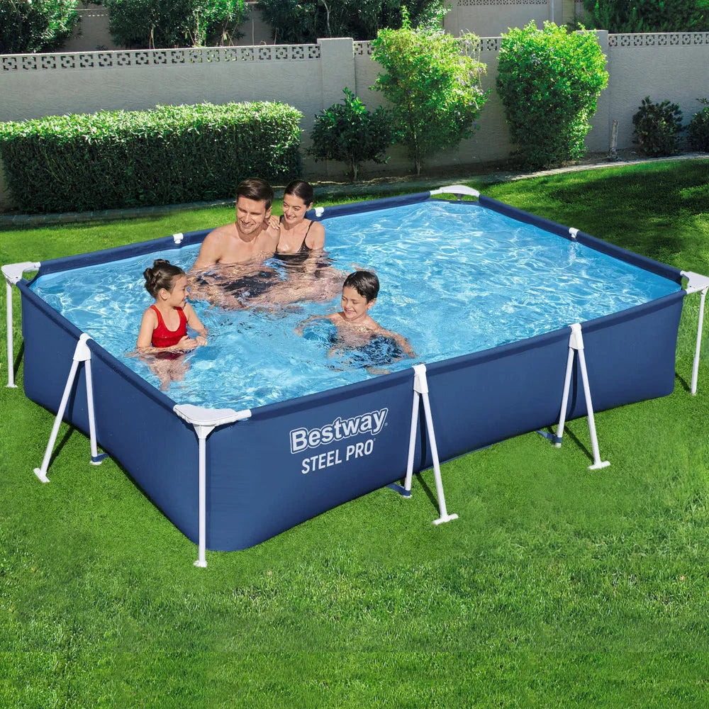 Bestway Steel Frame Above-Ground Swimming Pool 3.00m x 2.01m x 66cm - Filter Pump