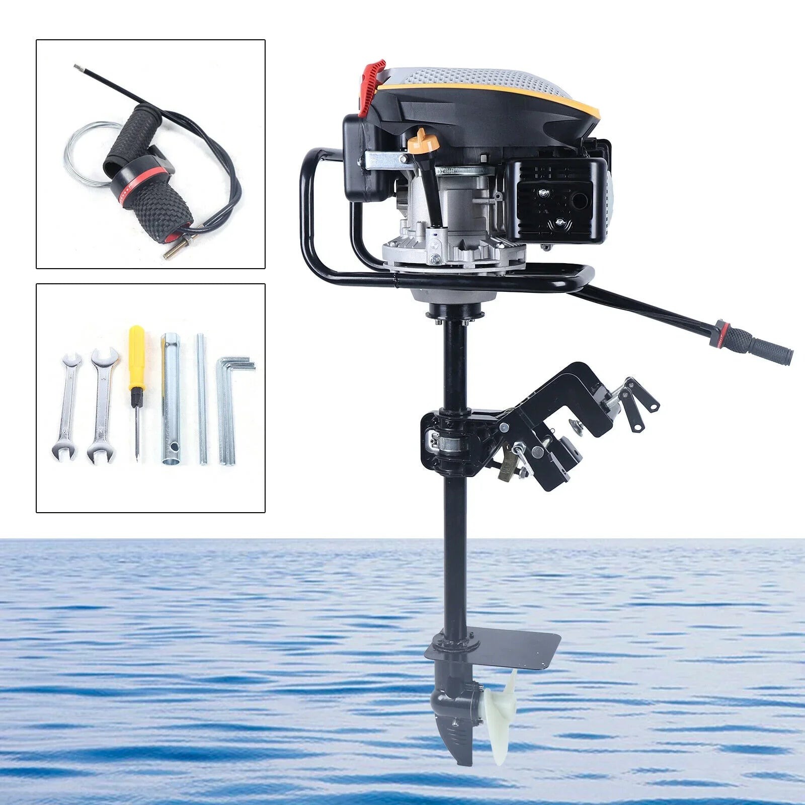 4-Stroke 3.2KW Outboard Boat Motor Engine With Air Cooling System