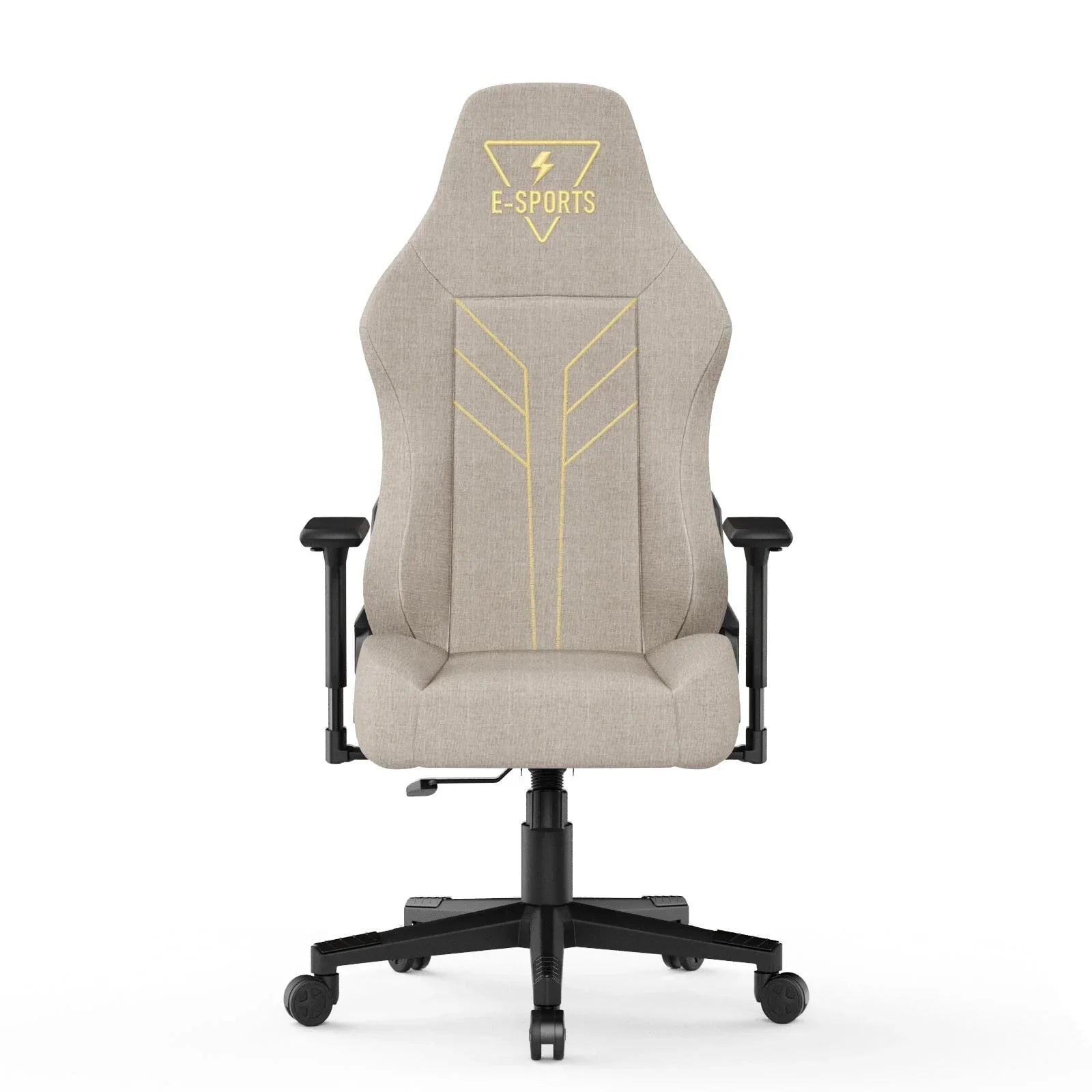 Bigzzia High Back Ergonomic Gaming Chair With 3D Armrests, Beige