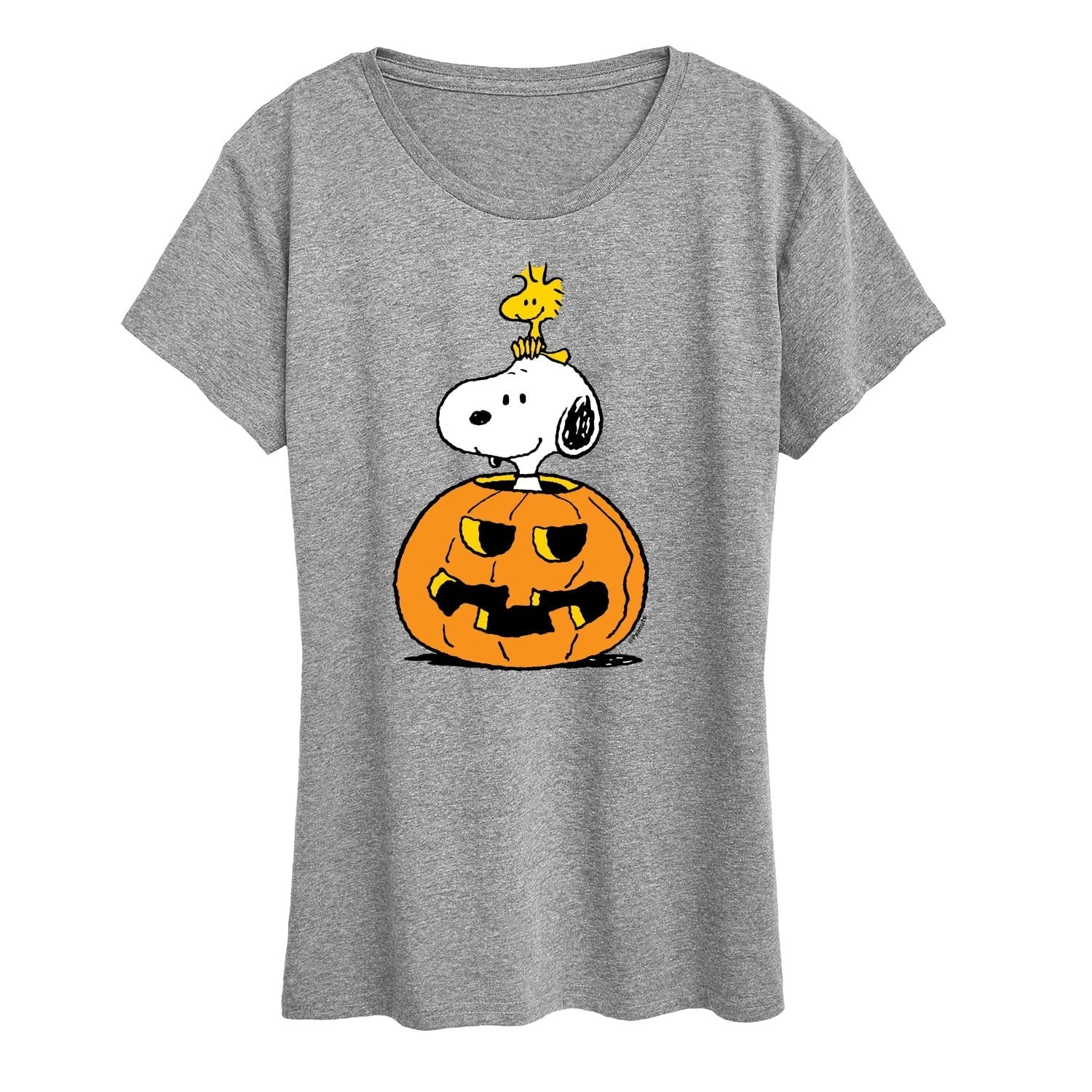 Peanuts - Snoopy Woodstock Pumpkin Women's Short Sleeve Graphic T-Shirt
