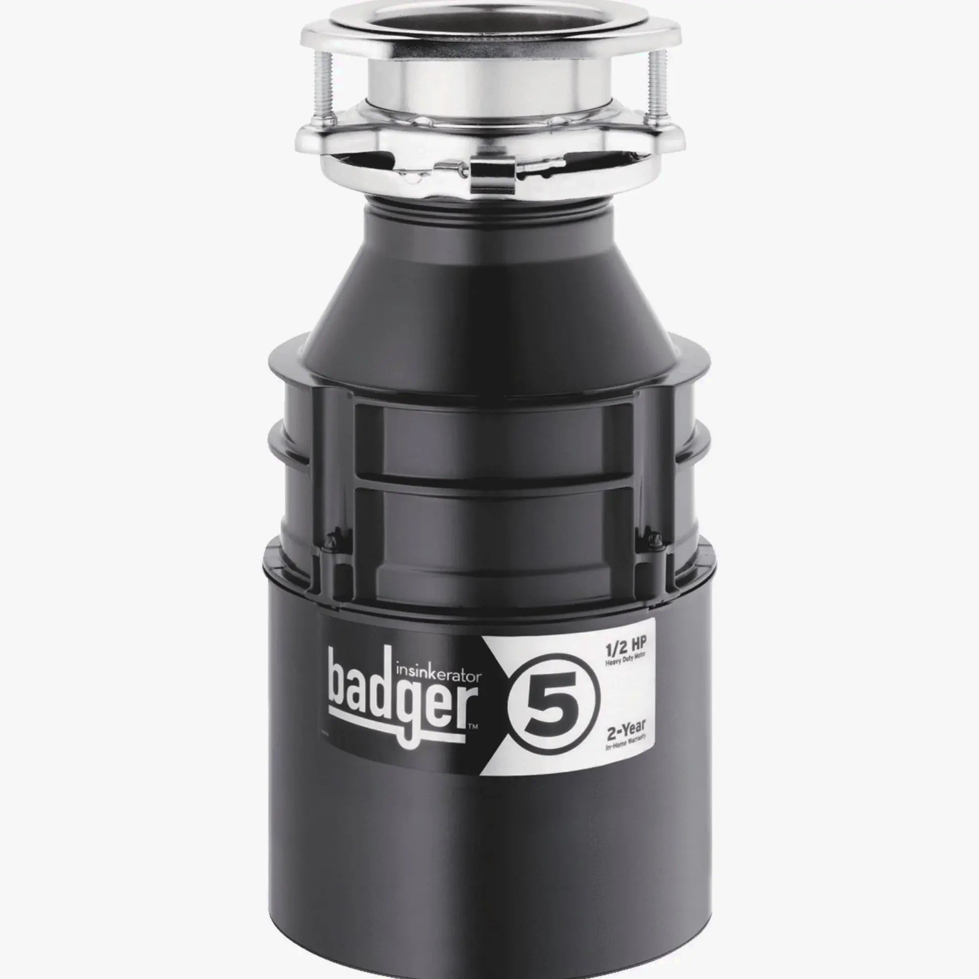 InSinkErator Badger 5 1/2 HP Garbage Disposal, Black, 6.75 in x 12.625 in