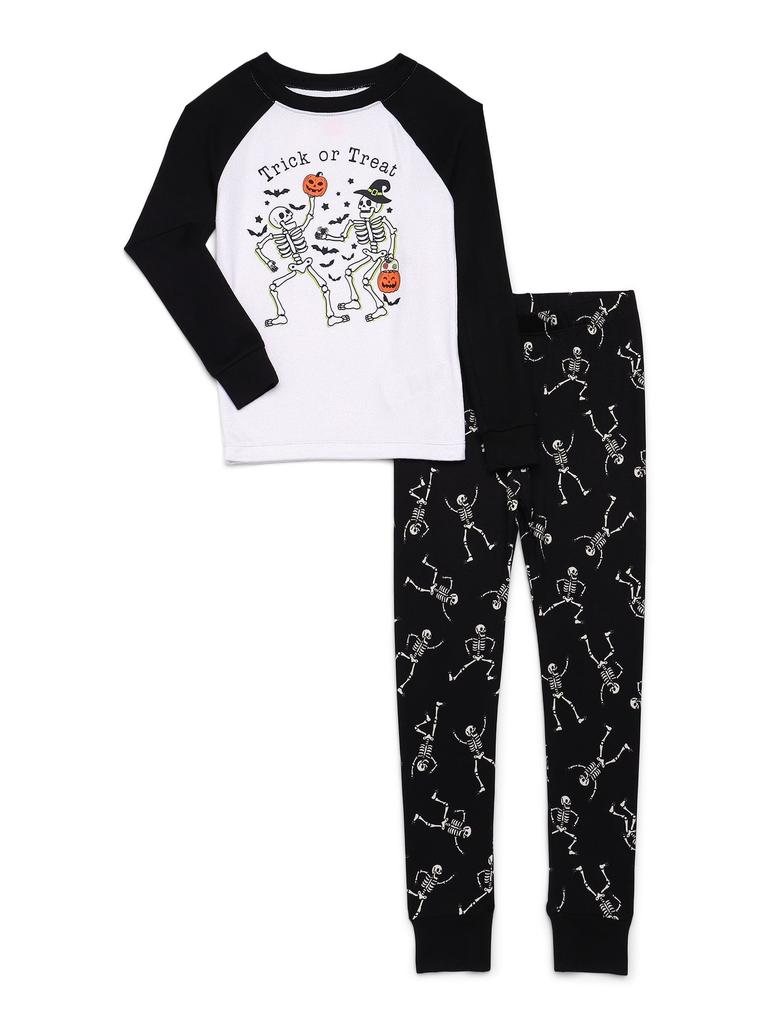 Halloween Boys' Glow In the Dark Top and Pants Pajama Set from Way to Celebrate, 2-Piece