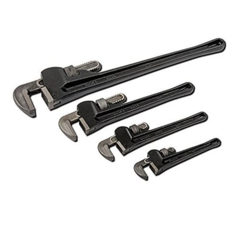 Titan Tools® 21304 4-Piece Heavy-Duty Straight Pipe Wrench Set