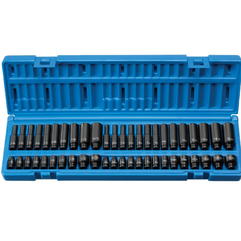 Grey Pneumatic 9748 1/4" Drive Standard and Deep Length Surface Drive Impact Set