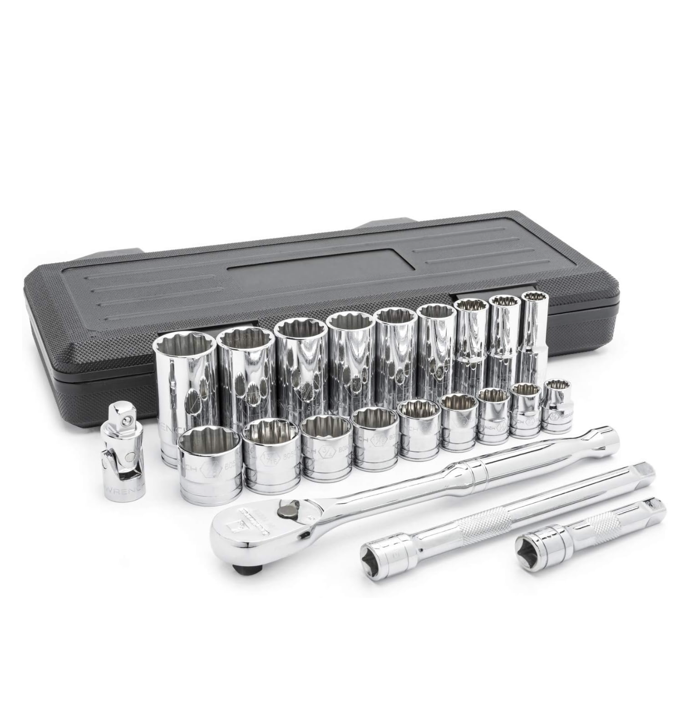 GearWrench 80691 - 22pc 3/8" Drive 12 Point Standard & Deep SAE Mechanics Tool Set