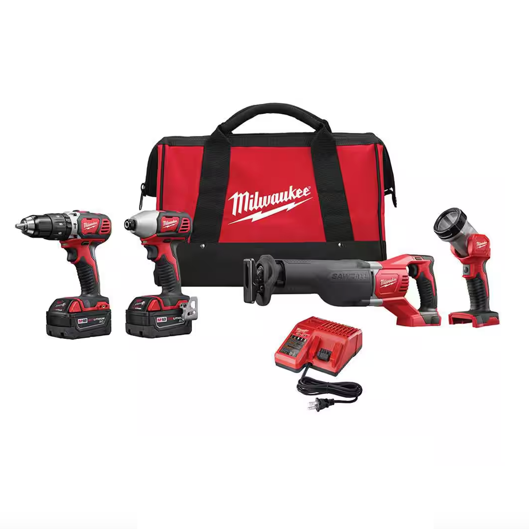 Milwaukee 2696-24 M18™ Cordless 4-Tool Combo Kit
