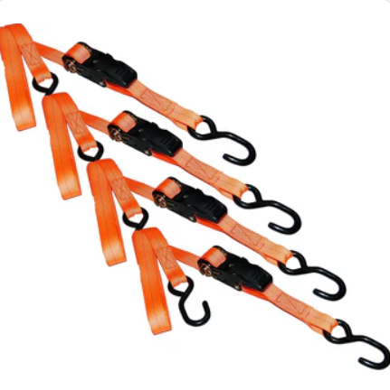 S-Line SL91 - 4 Pack Ratchet Tie Down 1" x 15'
