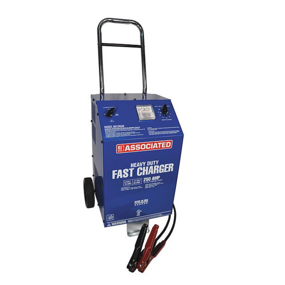 Associated Equipment 6012AGM 6/12V Battery Charger, 70/60/30 Amp, Agm, 250Amp Cranking