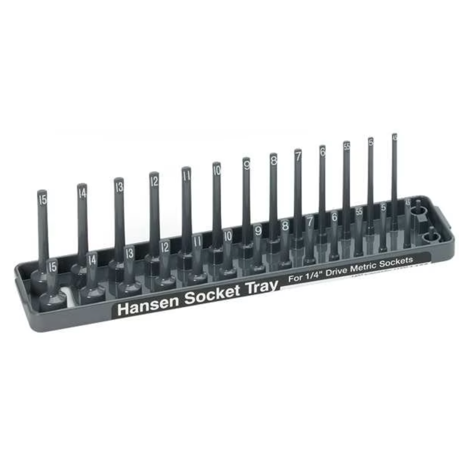 Hansen Global 1402 - 1/4″ Drive Metric Socket Tray - Gray