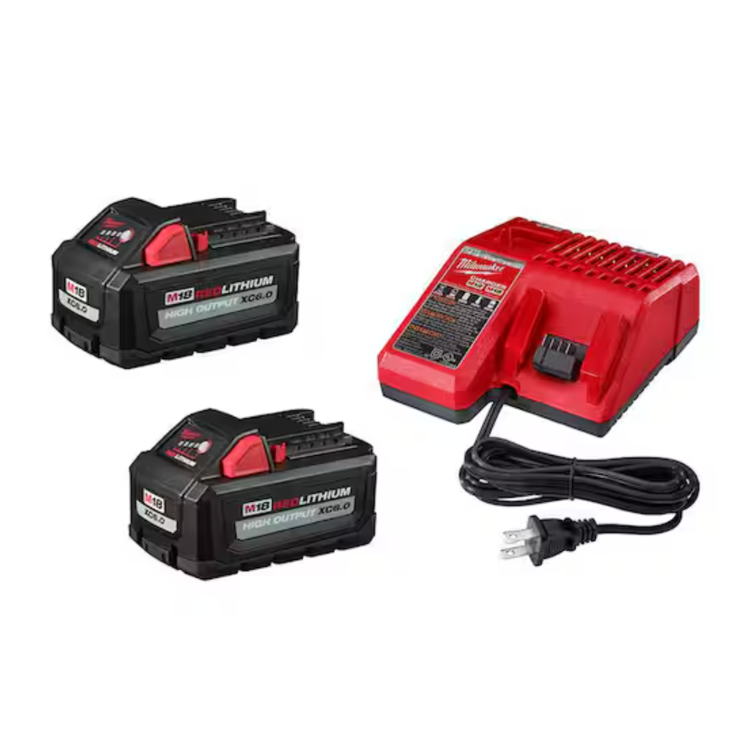 Milwaukee 48-59-1862S M18™ REDLITHIUM™ HIGH OUTPUT™ XC6.0 Battery Pack (2 Pk)